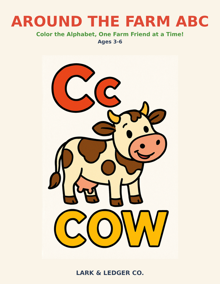 Around the Farm ABC Coloring Book cover