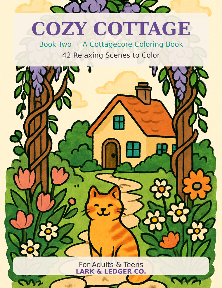 Cozy Cottage Coloring Book Book Two cover