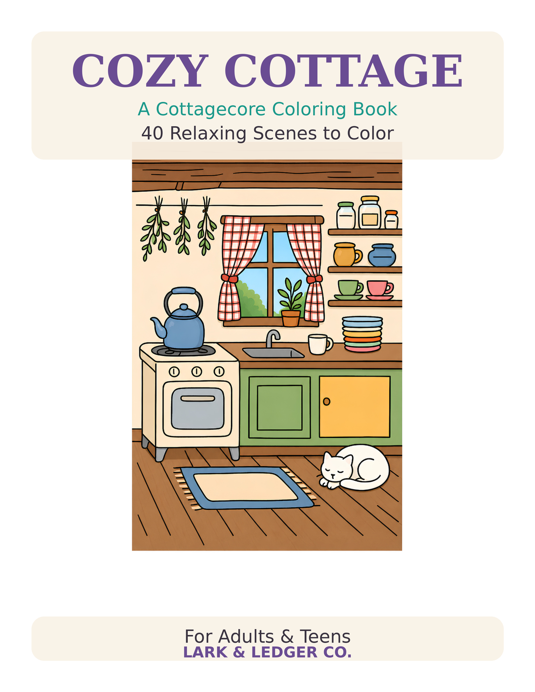 Cozy Cottage Coloring Book cover